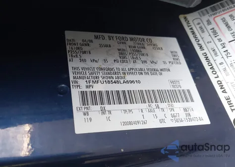 2008 Ford Expedition Eddie Bauer/King Ranch from USA, damaged, VIN 1FMFU18548LA69610